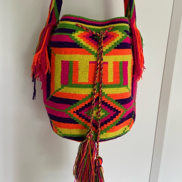 Handmade colorful shoulder bag - Picture 2 of 5
